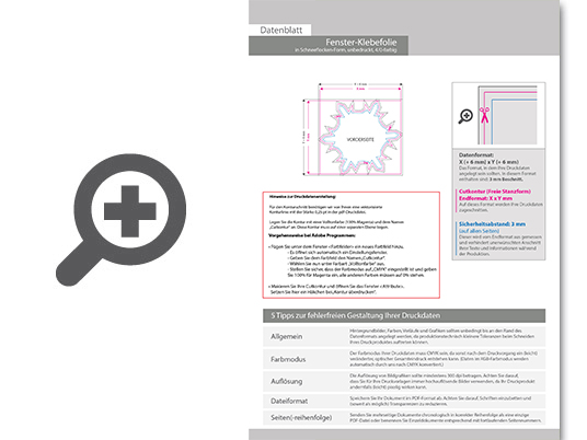 Product Bild fenster-klebefolie_unbedruckt_in_schneeflocke-form_konturgeschnitten